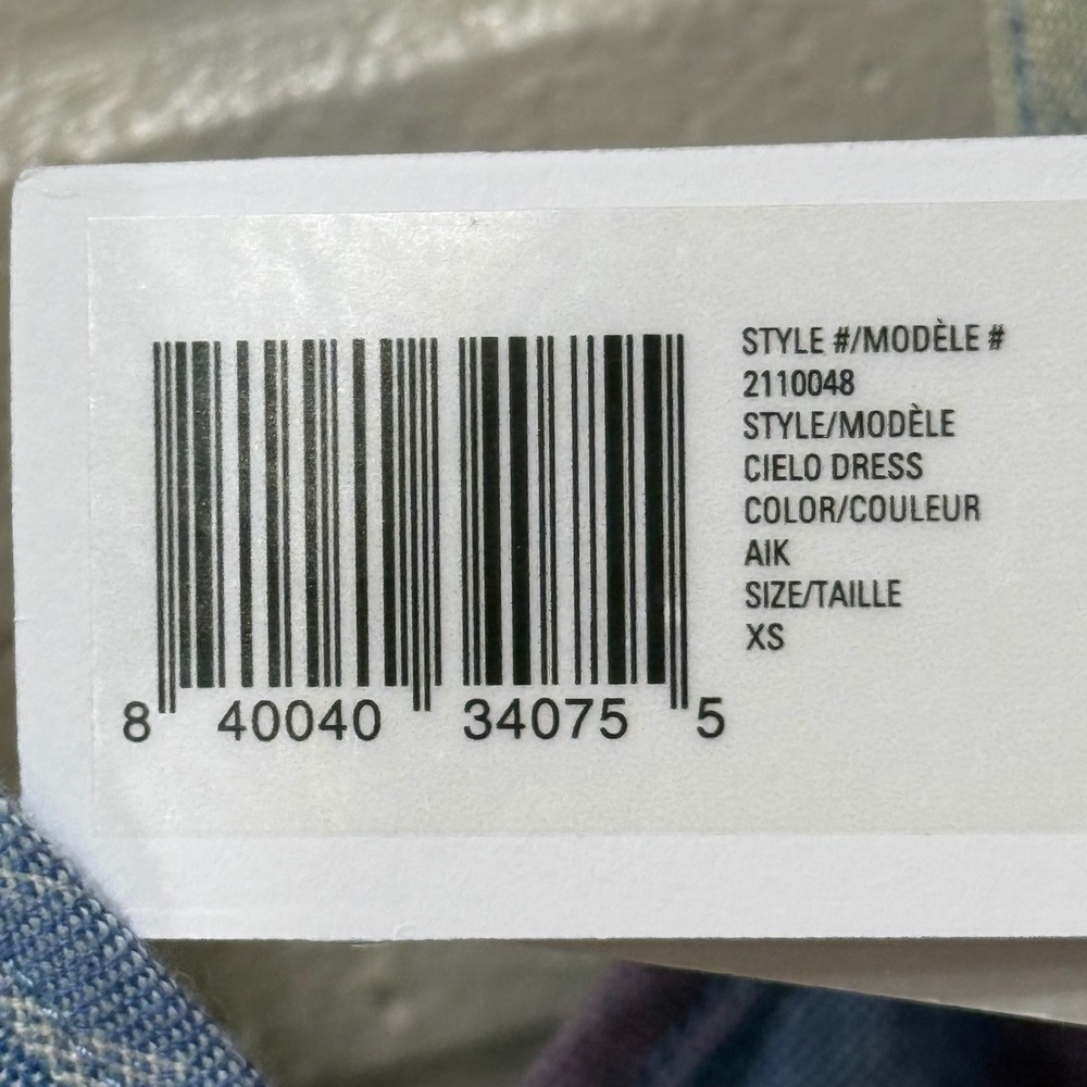 Outerknown Cielo Babydoll Dress Organic Adriatic Striped Tie Dye Tiered NWT L - Picture 10 of 15